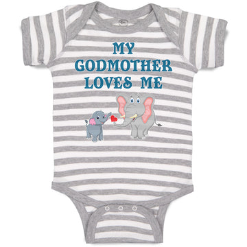 Baby Clothes My Godmother Loves Me Baby Bodysuits Boy & Girl Cotton