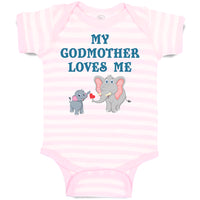 Baby Clothes My Godmother Loves Me Baby Bodysuits Boy & Girl Cotton