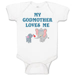 Baby Clothes My Godmother Loves Me Baby Bodysuits Boy & Girl Cotton