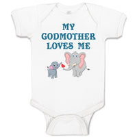 Baby Clothes My Godmother Loves Me Baby Bodysuits Boy & Girl Cotton
