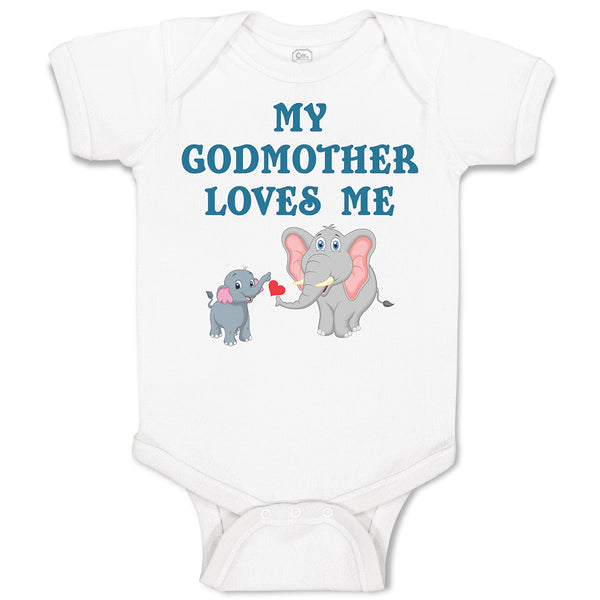 Baby Clothes My Godmother Loves Me Baby Bodysuits Boy & Girl Cotton