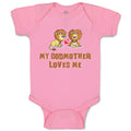 Baby Clothes My Godmother Loves Me Baby Bodysuits Boy & Girl Cotton