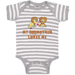 Baby Clothes My Godmother Loves Me Baby Bodysuits Boy & Girl Cotton