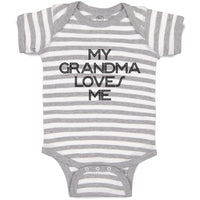 Baby Clothes My Grandma Loves Me Baby Bodysuits Boy & Girl Cotton