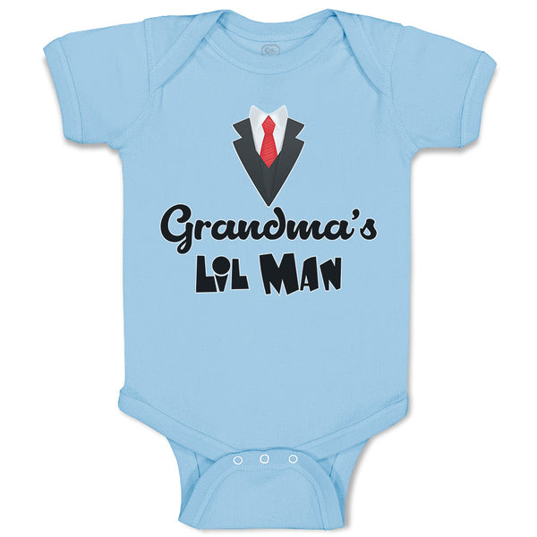 Baby Clothes Grandma's Lil Man Baby Bodysuits Boy & Girl Newborn Clothes Cotton