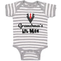 Baby Clothes Grandma's Lil Man Baby Bodysuits Boy & Girl Newborn Clothes Cotton