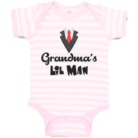 Baby Clothes Grandma's Lil Man Baby Bodysuits Boy & Girl Newborn Clothes Cotton