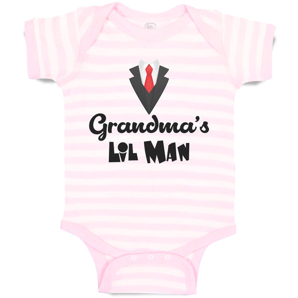 Baby Clothes Grandma's Lil Man Baby Bodysuits Boy & Girl Newborn Clothes Cotton