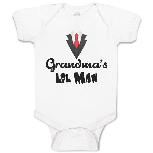 Baby Clothes Grandma's Lil Man Baby Bodysuits Boy & Girl Newborn Clothes Cotton