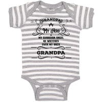 Baby Clothes Grandpa My Hero My Guardian Angle He Watches over My Back Grandpa