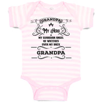 Baby Clothes Grandpa My Hero My Guardian Angle He Watches over My Back Grandpa