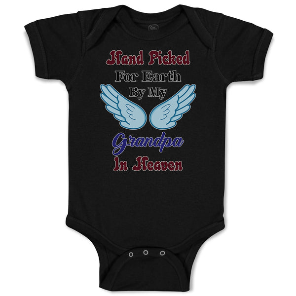 Baby Clothes Hand Picked for Earth by My Grandpa in Heaven Baby Bodysuits Cotton