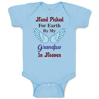 Baby Clothes Hand Picked for Earth by My Grandpa in Heaven Baby Bodysuits Cotton