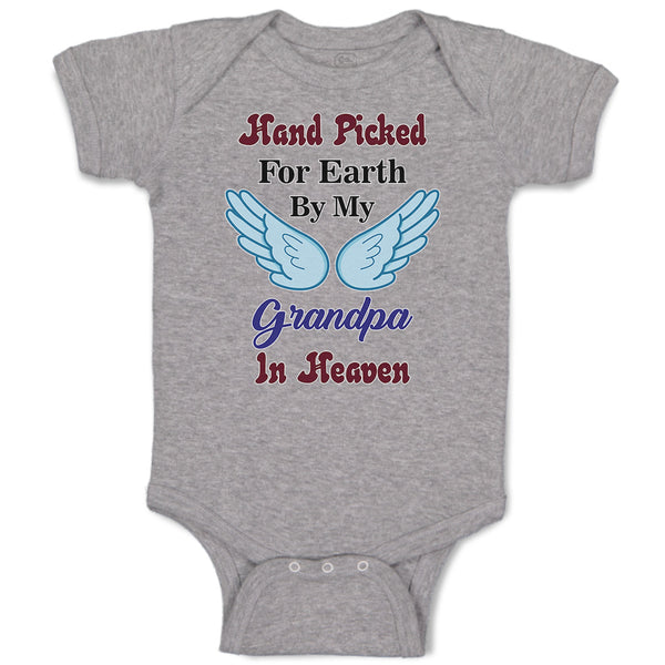 Baby Clothes Hand Picked for Earth by My Grandpa in Heaven Baby Bodysuits Cotton