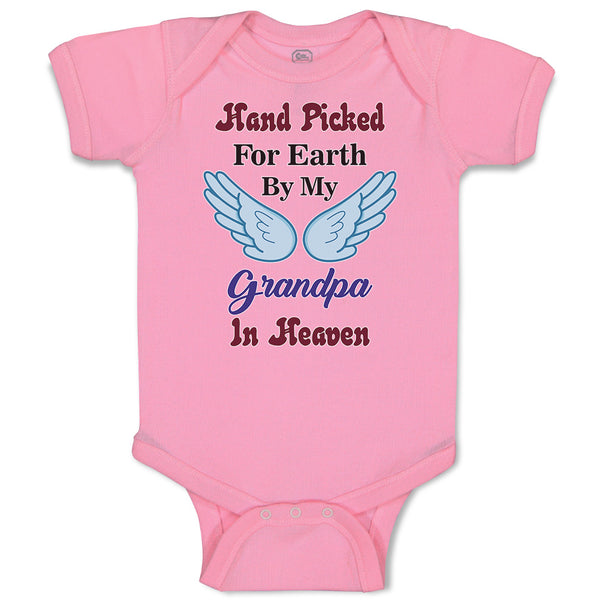 Baby Clothes Hand Picked for Earth by My Grandpa in Heaven Baby Bodysuits Cotton