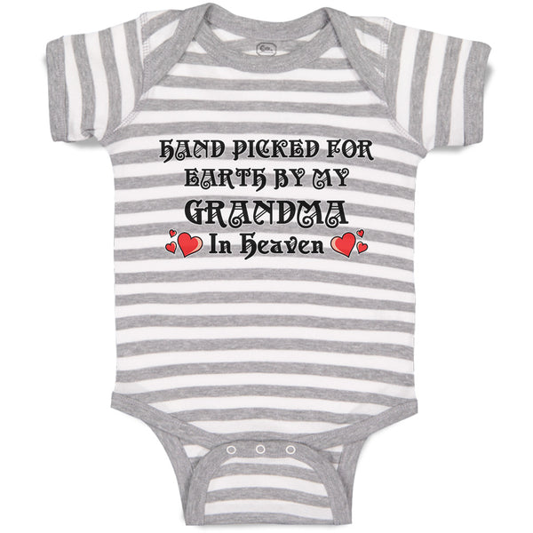 Baby Clothes Hand Picked for Earth by My Grandma in Heaven Baby Bodysuits Cotton