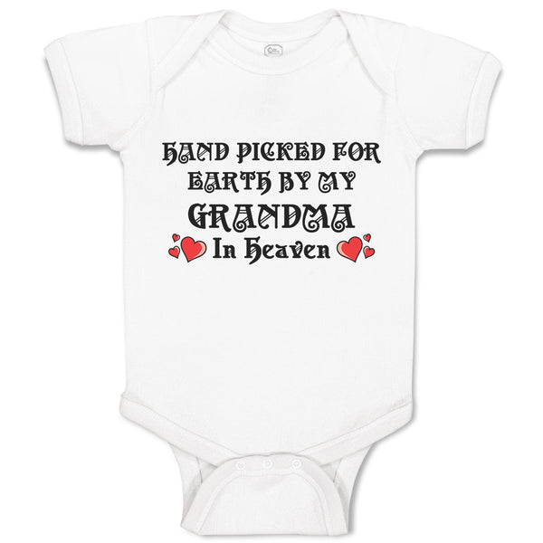 Baby Clothes Hand Picked for Earth by My Grandma in Heaven Baby Bodysuits Cotton