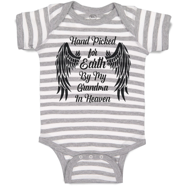 Baby Clothes Hand Picked for Earth by My Grandma in Heaven Baby Bodysuits Cotton