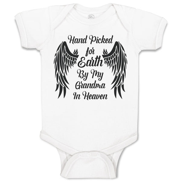 Baby Clothes Hand Picked for Earth by My Grandma in Heaven Baby Bodysuits Cotton