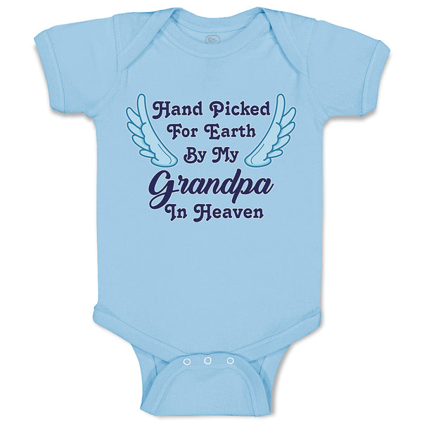 Baby Clothes Hand Picked for Earth by My Grandpa in Heaven Baby Bodysuits Cotton