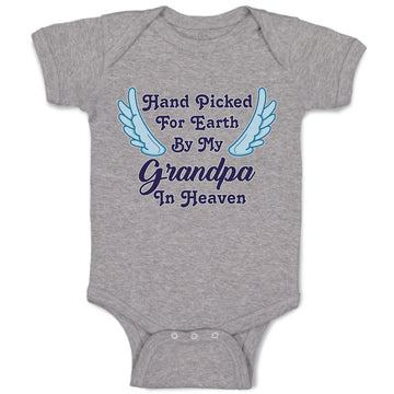 Baby Clothes Hand Picked for Earth by My Grandpa in Heaven Baby Bodysuits Cotton