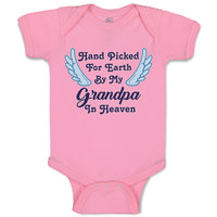 Baby Clothes Hand Picked for Earth by My Grandpa in Heaven Baby Bodysuits Cotton