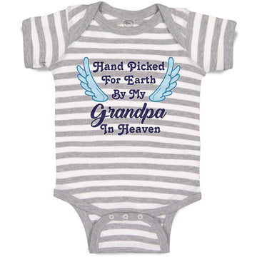 Baby Clothes Hand Picked for Earth by My Grandpa in Heaven Baby Bodysuits Cotton