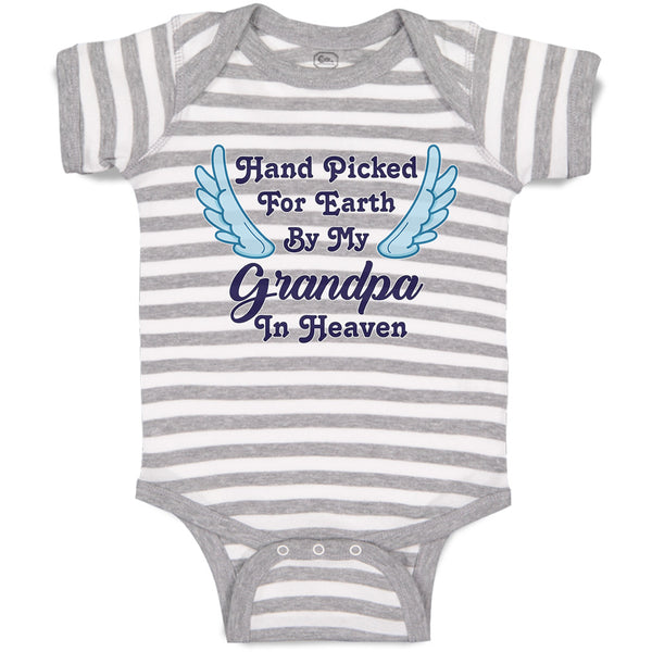 Baby Clothes Hand Picked for Earth by My Grandpa in Heaven Baby Bodysuits Cotton