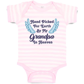 Baby Clothes Hand Picked for Earth by My Grandpa in Heaven Baby Bodysuits Cotton