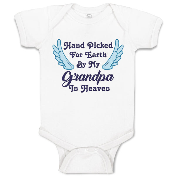 Baby Clothes Hand Picked for Earth by My Grandpa in Heaven Baby Bodysuits Cotton