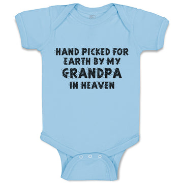 Baby Clothes Hand Picked for Earth by My Grandpa in Heaven Baby Bodysuits Cotton