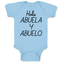 Baby Clothes Hola Abuela Y Abuelo Baby Bodysuits Boy & Girl Cotton