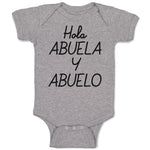 Baby Clothes Hola Abuela Y Abuelo Baby Bodysuits Boy & Girl Cotton