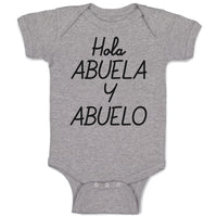 Baby Clothes Hola Abuela Y Abuelo Baby Bodysuits Boy & Girl Cotton