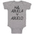 Baby Clothes Hola Abuela Y Abuelo Baby Bodysuits Boy & Girl Cotton