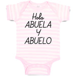 Baby Clothes Hola Abuela Y Abuelo Baby Bodysuits Boy & Girl Cotton