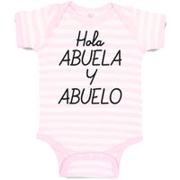 Baby Clothes Hola Abuela Y Abuelo Baby Bodysuits Boy & Girl Cotton