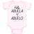 Baby Clothes Hola Abuela Y Abuelo Baby Bodysuits Boy & Girl Cotton