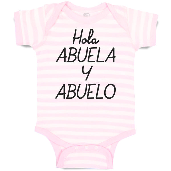 Baby Clothes Hola Abuela Y Abuelo Baby Bodysuits Boy & Girl Cotton