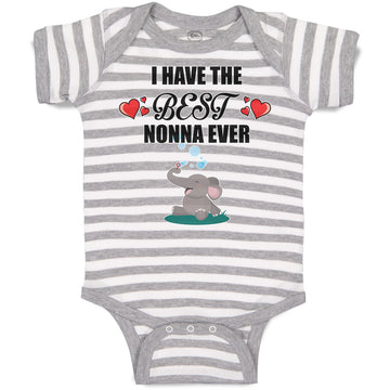Baby Clothes I Have The Best Nonna Ever Baby Bodysuits Boy & Girl Cotton