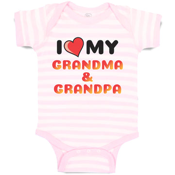 Baby Clothes I Love My Grandma & Grandpa Baby Bodysuits Boy & Girl Cotton