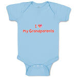 Baby Clothes I Love My Grandparents Baby Bodysuits Boy & Girl Cotton