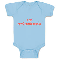 Baby Clothes I Love My Grandparents Baby Bodysuits Boy & Girl Cotton