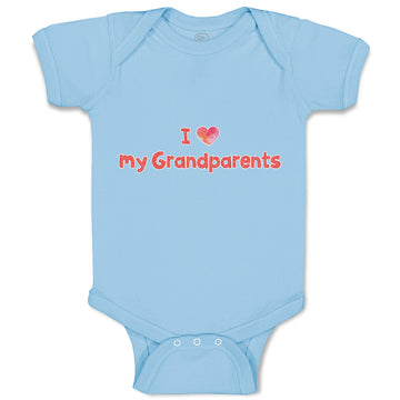 Baby Clothes I Love My Grandparents Baby Bodysuits Boy & Girl Cotton