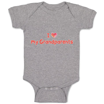 Baby Clothes I Love My Grandparents Baby Bodysuits Boy & Girl Cotton