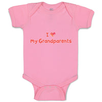 Baby Clothes I Love My Grandparents Baby Bodysuits Boy & Girl Cotton