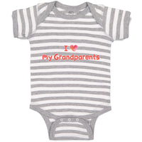 Baby Clothes I Love My Grandparents Baby Bodysuits Boy & Girl Cotton