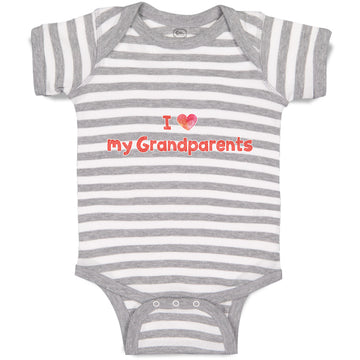 Baby Clothes I Love My Grandparents Baby Bodysuits Boy & Girl Cotton