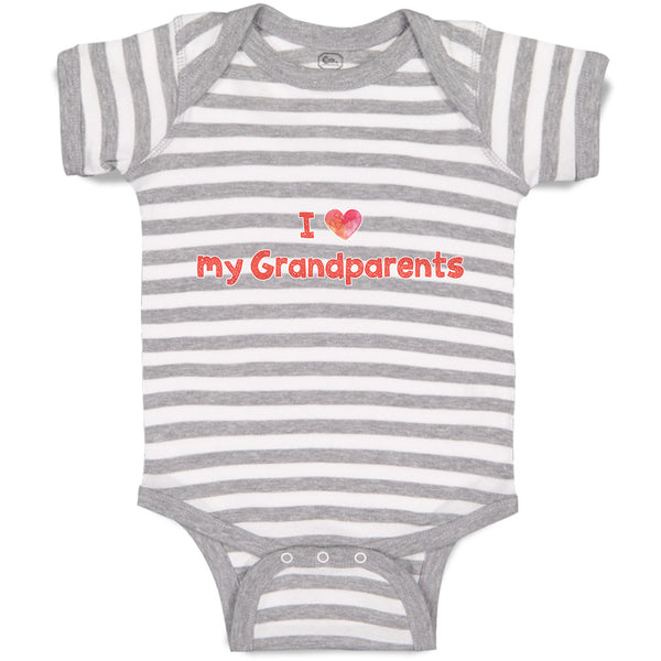 Baby Clothes I Love My Grandparents Baby Bodysuits Boy & Girl Cotton