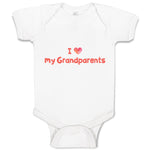 Baby Clothes I Love My Grandparents Baby Bodysuits Boy & Girl Cotton